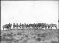 Made July 10, 1899 eight miles northeast of Clayton, N.M. assembled for round-up