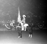 Bev Steiner with flag