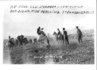 Sam Scovel on Gen. Pershing, Steamboat Springs, 1921, he was thrown