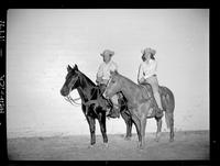 Bill Hogue and Wife on Horses  side
