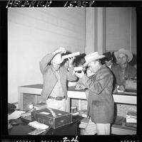 Sonny Tureman & Leonard McCravey Judges drawing horses stock