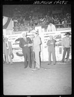 Harley May presenting Govenor with War paint Ride