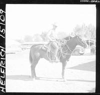Lynn Sheppard pose on horse  (2 negs)