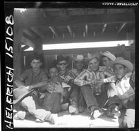 Bull Rider group -Tom Garvey, Johnny Youngblood, Belyeu, L. Espinoza, O. Metcalf