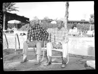 Lynn & Jake Beutler sitting by Pool