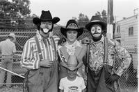 Julie Stahl and Rodeo clowns