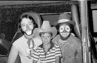 Mike Moore, Zane Stevenson, & Rodeo Clown Leon Coffee