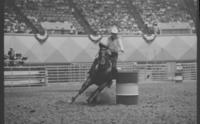 Sally Young Barrel racing