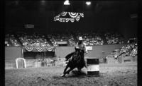 Sally Young Barrel racing