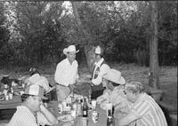 Unidentified picnic participants