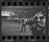 Unidentified group photograph on arena floor