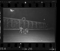 Unidentified Rodeo clown Bull fighting