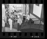 Various Cowboys & Cowgirls in lobby of Ramada Inn   Wild Bunch Reunion