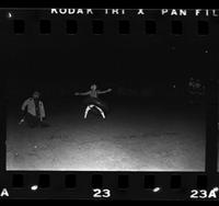 Unknown Rodeo clowns Bull fighting