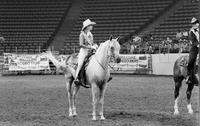 Rodeo Queen on horseback
