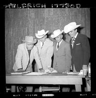 Announcers, Pete Logan, Clem McSpadden, Cy Taillon, also with John V.C.