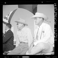 John Van Cronkhite & Willard Porter in stands