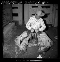 Clark Holden on saddle