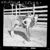 June Ivory with horse  Pose