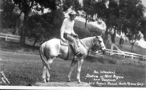 Tex Wheeler's Statue of Will Rogers and 