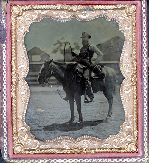 [Mounted cowboy with stock whip] | Digital Collections at Dickinson ...